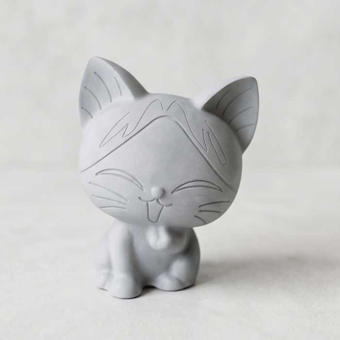 Фигурка Кот , гипс, высота 7,5 см, серый