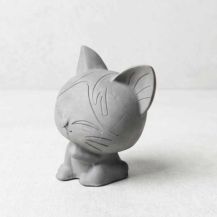 Фигурка Кот , гипс, высота 7,5 см, серый
